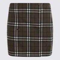 Fuste Burberry Brown Wool Skirt Femei