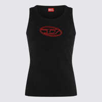 Topuri Diesel Black Cotton Top Femei
