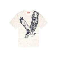 Tricouri Polo Diesel White Cotton T-Shirt Barbati