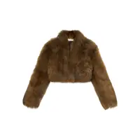 Geci Blumarine Brown Fur Jacket Femei