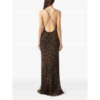 Imbracaminte Dama pagina 551 - Rochii Blumarine Blumarine Multicolor Maxi Dress BROWN SUGAR/BLACK Femei (BM 18655221) - B-mall.ro