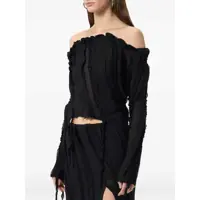 Imbracaminte Dama pagina 379 - Topuri Blumarine Blumarine Black Viscose Top Black Femei (BM 18655227) - B-mall.ro