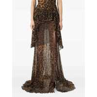Imbracaminte Dama pagina 551 - Fuste Blumarine Blumarine Brown Silk Skirt BROWN SUGAR/BLACK Femei (BM 18655233) - B-mall.ro