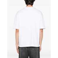 Tricouri AMIRI pentru Barbati - Tricouri AMIRI White Crewneck T-Shirt With Logo Embossed On Front In Cotton Man WHITE Barbati (BM 18655311) - B-mall.ro