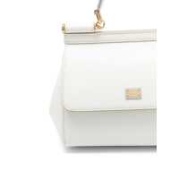Genti de mana Dolce & Gabbana Dama - Genti de mana Dolce & Gabbana Dolce & Gabbana White Leather Sicily Small Bag WHITE Femei (BM 18655518) - B-mall.ro