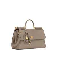 Genti de mana Dolce & Gabbana Dama - Genti de mana Dolce & Gabbana Pink Handbag With Padlock Detail And Adjustable And Removable Shoulder Strap In Leather Woman Beige Femei (BM 18655536) - B-mall.ro