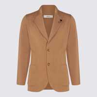 Pulovere Lardini Camel Wool Knitwear Barbati