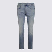 Blugi Lardini Light Blue Cotton Denim Jeans Barbati
