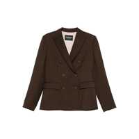 Sacouri Dondup Brown Double-Breasted Jacket Femei