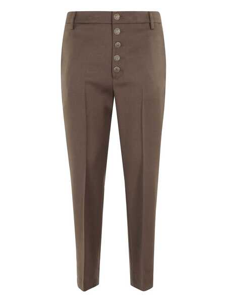 Pantaloni casual Dondup Dondup Brown Trousers With Buttons BROWN Femei (BM 18655995) 1
