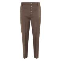 Pantaloni casual Dondup Brown Trousers With Buttons Femei