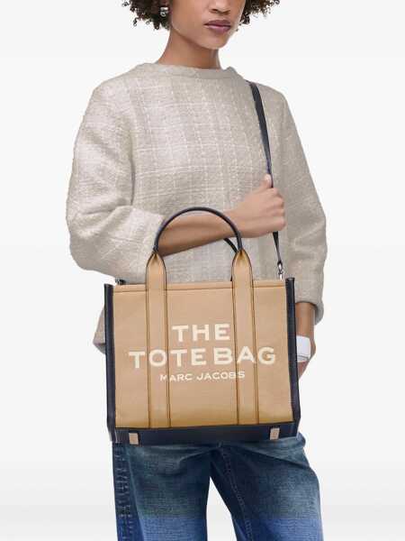 Genti de mana Marc Jacobs The Medium Tote Bag Beige Handbag With Logo In Leather Woman Beige Femei (BM 18656580) 2