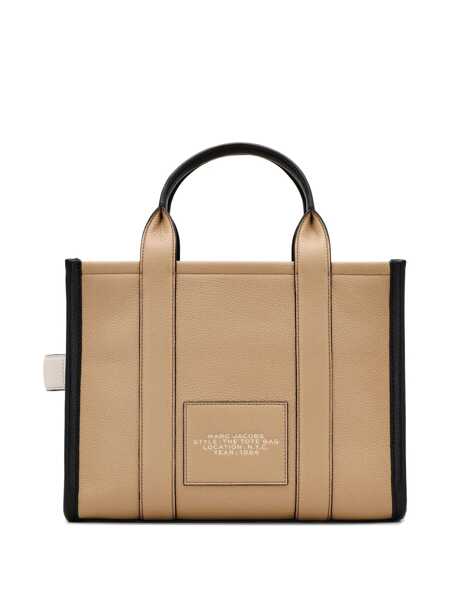 Genti de mana Marc Jacobs The Medium Tote Bag Beige Handbag With Logo In Leather Woman Beige Femei (BM 18656580) 4