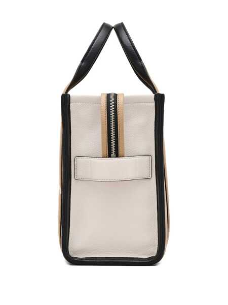 Genti de mana Marc Jacobs The Medium Tote Bag Beige Handbag With Logo In Leather Woman Beige Femei (BM 18656580) 5