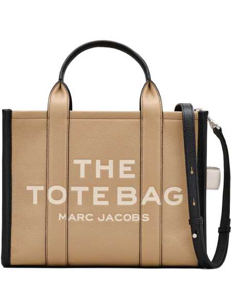Genti de mana Marc Jacobs The Medium Tote Bag Beige Handbag With Logo In Leather Woman Beige Femei (BM 18656580) 1