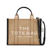 Genti de mana 'The Medium Tote Bag' Beige Handbag With Logo In Leather Woman Femei