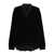 JUUN.J Black Sweater With Layered Design And Classic Collar In Cotton And Wool Blend Man Black