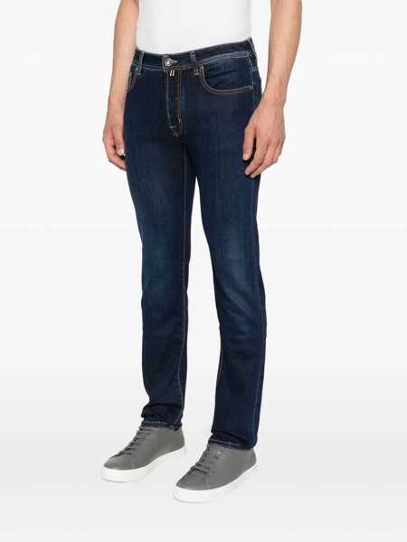 Blugi Jacob Cohen Jacob Cohen Dark Blue Straight-Leg Jeans BLUE Barbati (BM 18656859) 3