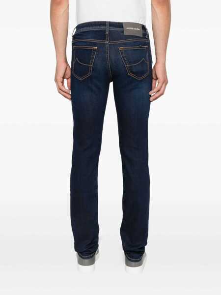 Blugi Jacob Cohen Jacob Cohen Dark Blue Straight-Leg Jeans BLUE Barbati (BM 18656859) 4