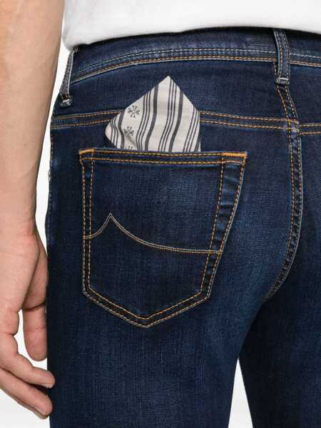 Blugi Jacob Cohen Jacob Cohen Dark Blue Straight-Leg Jeans BLUE Barbati (BM 18656859) 5