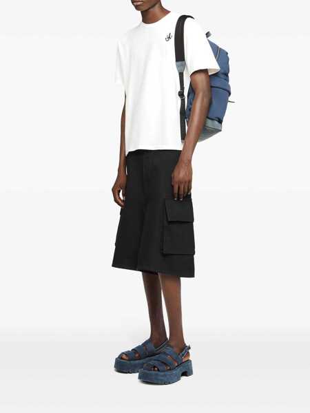 Tricouri JW Anderson White T-Shirt With Logo On The Front In Cotton Man WHITE Barbati (BM 18656862) 2