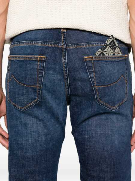 Blugi Jacob Cohen Jacob Cohen Dark Blue Nick Jeans BLUE Barbati (BM 18656886) 5