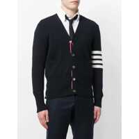 Pulovere Thom Browne pentru Barbati - Cardigane Thom Browne Blue Cardigan With V Neck And Striped Detail On The Sleeve In Wool Man BLUE Barbati (BM 18657285) - B-mall.ro