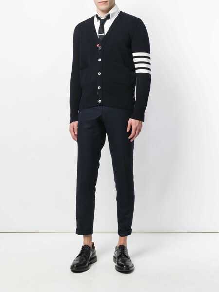 Pulovere Thom Browne Thom Browne Navy Blue Wool Knitwear BLUE Barbati (BM 18657288) 2