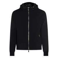 Geci de iarna Moorer Moorer Navy Blue Wool Down Jacket