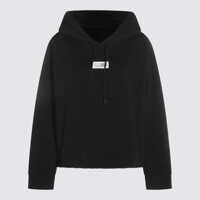 Pulovere MM6 Maison Margiela Black Cotton Sweatshirt Femei