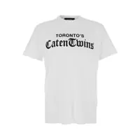 Tricouri DSQUARED2 White T-Shirt With Logo On The Front In Cotton Man