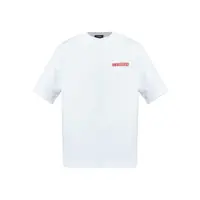 Tricouri White T-Shirt With Logo On The Front In Cotton Man Barbati