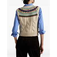 Pulovere casual Dama - Pulovere casual Ralph Lauren Fair Isle Knit Vest Beige Femei (BM 18658902) - B-mall.ro