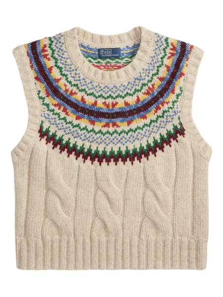 Pulovere casual Ralph Lauren Fair Isle Knit Vest Beige Femei (BM 18658902) 1