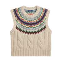 Pulovere casual Fair Isle Knit Vest Femei