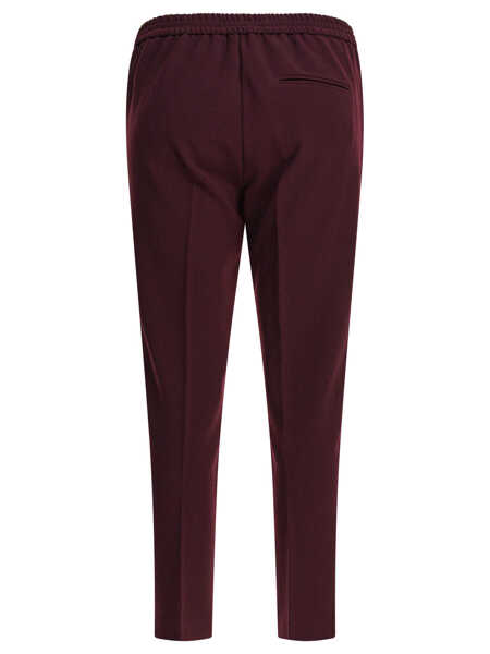 Pantaloni casual Semper Pants with elasticized waist Bordeaux Femei (BM 18658950) 2