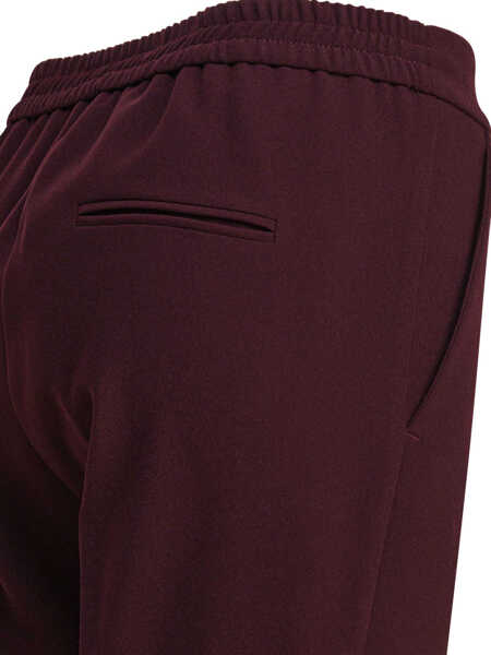 Pantaloni casual Semper Pants with elasticized waist Bordeaux Femei (BM 18658950) 4