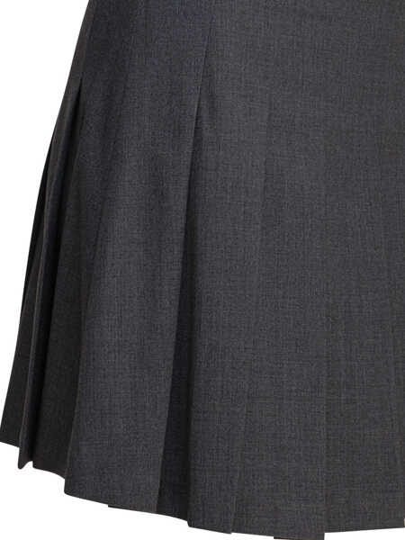 Fuste casual Semper Pleated miniskirt Grey Femei (BM 18658995) 4