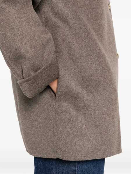Paltoane LOULOU DE SAISON Wool short Coat TAUPE MELANGE Femei (BM 18659371) 5