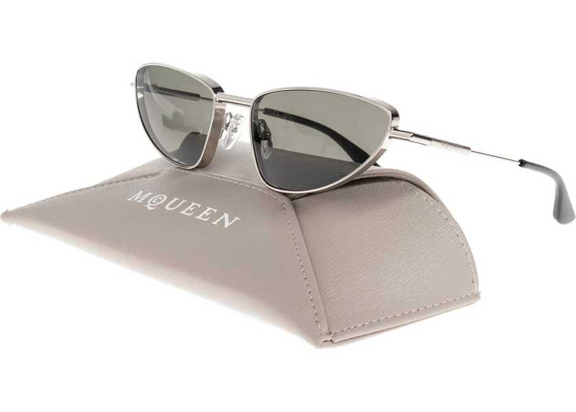 Ochelari de soare Alexander McQueen Cat-eye Sunglasses SILVER/GREY Femei (BM 18659401) 3