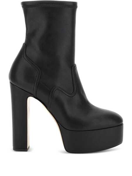 Bocanci Casadei Patty Black Ankle Boots With High Heel And Platform In Leather Woman Black Femei (BM 18660828) 1