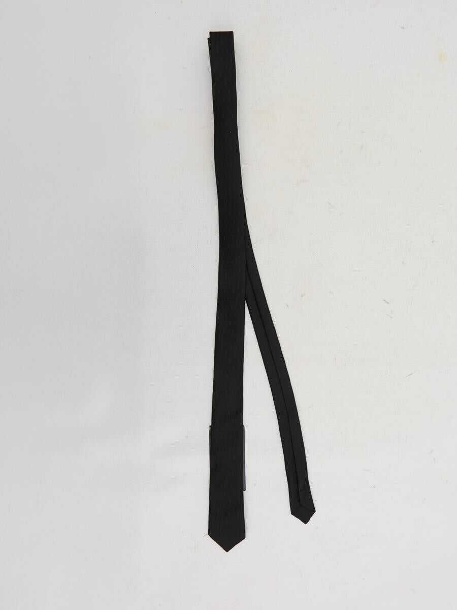 Cravate Saint Laurent Monogram Tie Black Barbati (BM 18663981) 1