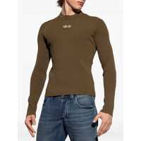 Tricouri Diesel pentru Barbati - Tricouri Diesel Zacary Green T-Shirt With Round Neck And Oval D Cut-Out On The Front In Tech Fabric Man GREEN Barbati (BM 18664377) - B-mall.ro