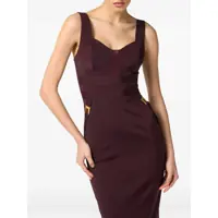 Rochii Elisabetta Franchi Dama - Rochii Elisabetta Franchi Elisabetta Franchi Dark Red Midi Dress Red Femei (BM 18664878) - B-mall.ro