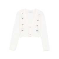 Pulovere Alessandra Rich 'Carded Mohair' Cardigan Femei