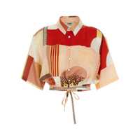 Camasi Fendi Patchwork Silk Shirt Femei