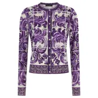 Cardigane Dolce & Gabbana Majolica Print Cardigan Femei