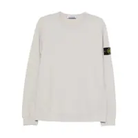 Pulovere Stone Island Logo Cotton Crewneck Sweatshirt Barbati