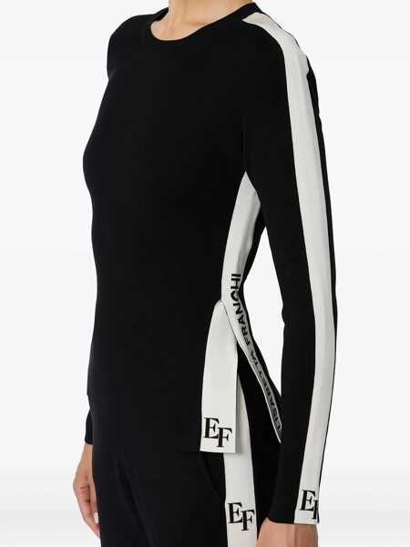 Pulovere Elisabetta Franchi Elisabetta Franchi Sweater NERO/MILK Femei (BM 18669144) 3