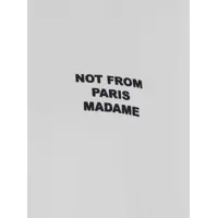 Topuri DRÔLE DE MONSIEUR pentru Barbati - Topuri DRLE DE MONSIEUR White Crewneck T-Shirt With Slogan Print On The Front And Back In Cotton Man WHITE Barbati (BM 18669702) - B-mall.ro